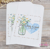 Wedding Candy Bags Mason Jars with Daisy | Wedding Favor Bags | Candy Bar Bags | Rustic Wedding Favor Bags | Country | Wedding Candy Bar