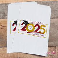 Graduation Favor Bags Congratulations Class of 2025 Personalized Favor Bags ,Candy Bags, Graduation Party Bags, Favor Bags