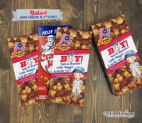 Cracker Jack Labels, Custom Cracker Jack Little Slugger Stickers for Baby Showers, First Birthdays Baseball Theme