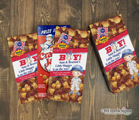 Cracker Jack Labels, Custom Cracker Jack Little Slugger Stickers for Baby Showers, First Birthdays Baseball Theme
