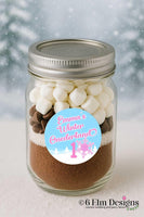 Winter Onederland Birthday Stickers for Girl Pink – Custom 2" Favor Labels for Bags & Treats