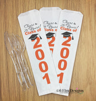 Class Reunion Party Silverware Bags Custom Party Decor