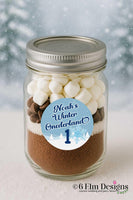 Winter Onederland Birthday Stickers for Boy – Custom 2" Favor Labels for Bags & Treats