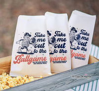 Take Me Out to the Ballgame, Favor Bags, Peanut Bags, Popcorn Bags