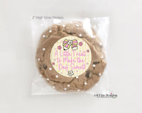 Teacher Appreciation Stickers, A Little Treat to Make the Day Sweet, 2" Round Favor Labels, Teacher Gift Bag Stickers, School Event Supplies