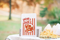 Personalized Popcorn Bags, Retro Popcorn Bags, Baseball Birthday, Carnival Birthday, Movie Night Bags