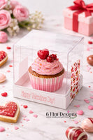 Valentines Sticker Strips: Cookie & Treat Box Seals - 10 Pack Bakery Box Stickers - Cake Pop Seals