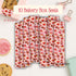 Valentines Sticker Strips: Cookie & Treat Box Seals - 10 Pack Bakery Box Stickers - Cake Pop Seals