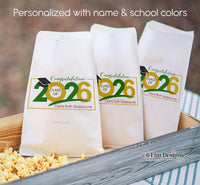Graduation Favor Bags Congratulations Class of 2026 Personalized Bags, Candy Bags