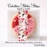 Valentines Sticker Strips: Floral Cookie & Treat Box Seals - 10 Pack Bakery Box Stickers - Cake Pop Seals