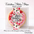 Valentines Sticker Strips: Floral Cookie & Treat Box Seals - 10 Pack Bakery Box Stickers - Cake Pop Seals