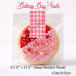 Valentines Sticker Strips: Pink Gingham Cookie & Treat Box Seals - 10 Pack Bakery Box Stickers - Cake Pop Seals