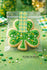 St. Patrick's Day Sticker Strips: Red Gingham Cookie & Treat Box Seals - 10 Pack Bakery Box Stickers - Cake Pop Seals