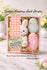 Easter Sticker Strips: Peach Gingham Cookie & Treat Box Seals - 10 Pack Bakery Box Stickers - Cake Pop Seals