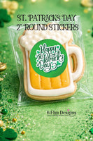 Happy St. Patricks Day Stickers - 2" Round, Glossy - Set of 20