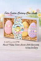 Easter Sticker Strips: Cute Chickie Cookie & Treat Box Seals - 10 Pack Bakery Box Stickers - Cake Pop Seals
