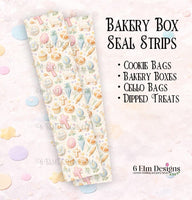 Easter He is Risen Bakery Sticker Strips- Hot Cross Buns, Cross Cookies - 10 Pack Bakery Box Stickers - Cake Pop Seals