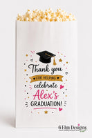 Cute Graduation Favor Bags • Personalized Candy Bags • Custom Party Thank You Bags