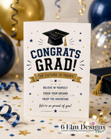 Graduation Card Congrats Printable 5x7, Fun Graduation Card, Digital Download, Printable Greeting Card