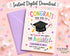 Graduation Fun Card Congrats Printable 5x7, Fun Graduation Card, Digital Download, Printable Greeting Card