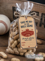 Take Me Out to the Ball Game Digital Favor Tag