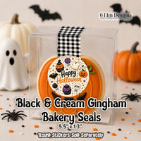 Halloween Cookie & Treat Box Seals - 10 Pack Bakery Box Stickers - Cake Pop Seals