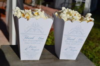 Thank You Wedding Popcorn Bar Boxes, Popcorn Box, Candy Bar Containers, Engagement Party Favor, Old Fashioned Wedding