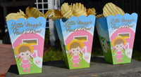 Pink Barn Farm Party Popcorn Boxes for Girls Birthday Favors Farm Animals Petting Zoo Party Farm Theme Childrens Birthday
