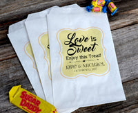 Wedding Candy Bags Love is Sweet | Wedding Candy Bar | Popcorn Bar | Favor Bags | Popcorn Bags | Wedding Favor Bags | Candy Buffet Bags