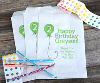 Personalized Birthday Popcorn Bags | Custom Popcorn Favor Bags | Birthday Party Treat Bags | Movie Night Party Favors