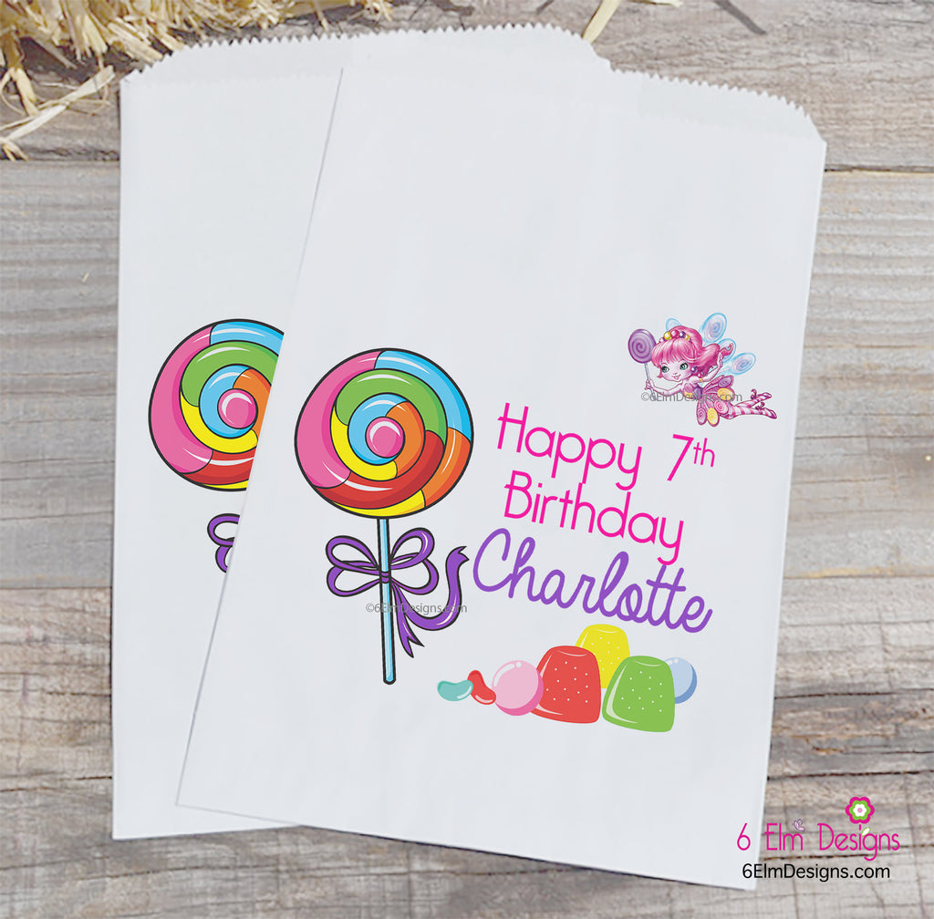 Candyland Fairy Paper Party Favor Bags