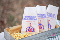 Circus Tent Carnival Party Favor Bags - Blue Tent