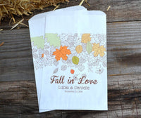 Fall in Love Leaves Wedding Favor Bags