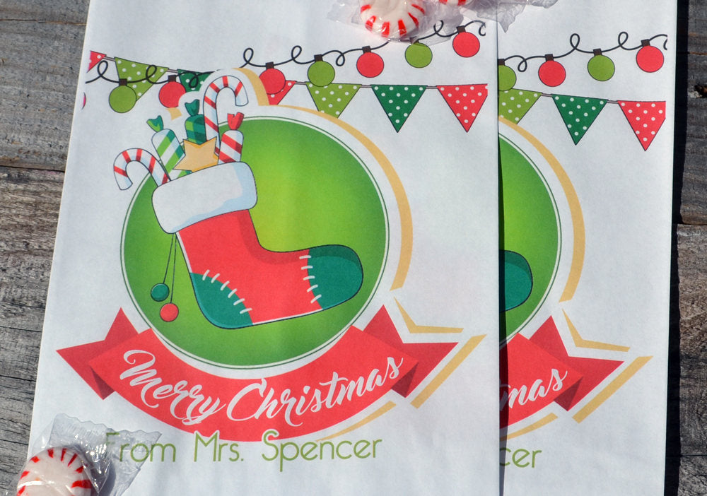 Stocking Candy Personalized Goodie Bags