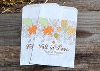 Fall in Love Leaves Wedding Favor Bags