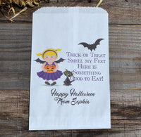 Bat Girl Halloween Personalized Goodie Bags