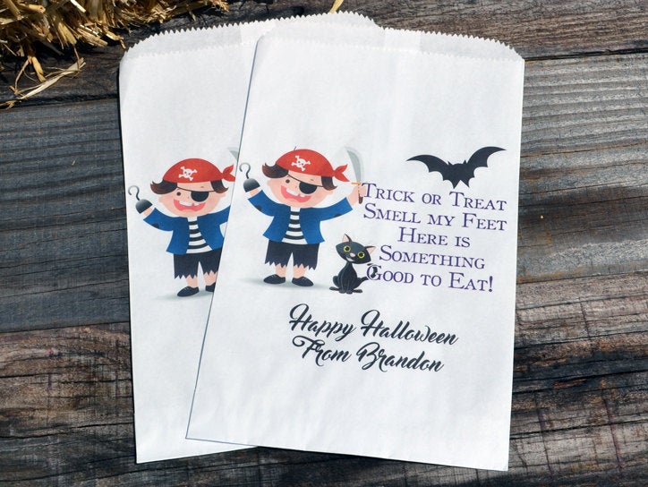 Pirate Halloween Personalized Goodie Bags