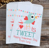 Love is Tweet Valentines Day Personalized Goodie Bags