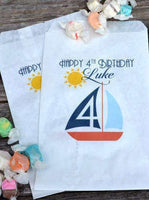 Sailboat Nautical Paper Party Favor Bags