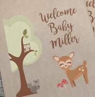 Woodland Creatures Doe Brown Kraft Baby Shower Favor Bags