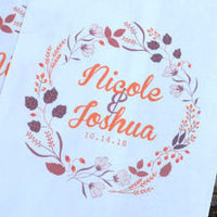 Fall Leaves Wreath Wedding Candy Bags