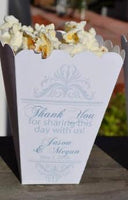 Thank You Wedding Popcorn Bar Boxes