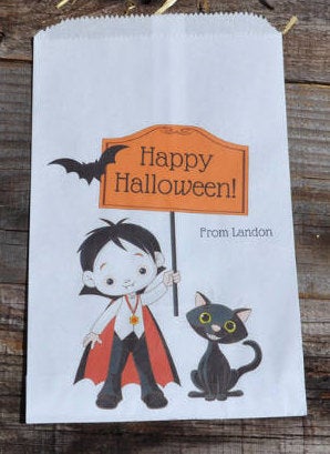 Vampire Halloween Personalized Goodie Bags