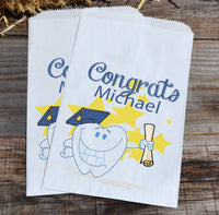 Dental School Graduation Personalized Paper Party Favor Bags