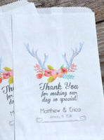 Deer Antler Flowers Favor Bags