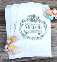Wedding Candy Bags Shabby Chic Initial