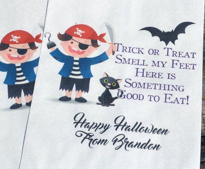 Pirate Halloween Personalized Goodie Bags