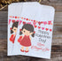 Little Girl Personalized Valentines Day Goodie Bags | Valentine Girl Party Favors | Valentines Party Bags | Happy Valentines Day Paper Bags
