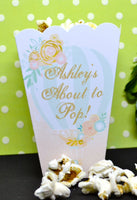 Hot Air Balloon About to Pop Baby Shower Popcorn Boxes
