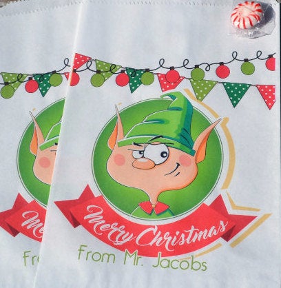 Elf Personalized Goodie Bags
